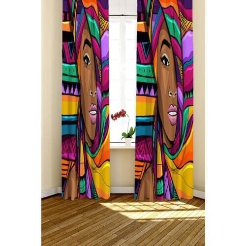 Besthome 70x260 cm'dir. KENARLARI ULTRASONİK LAZER KESİMLİDİRRenkli Afrikalı Fon Perde
