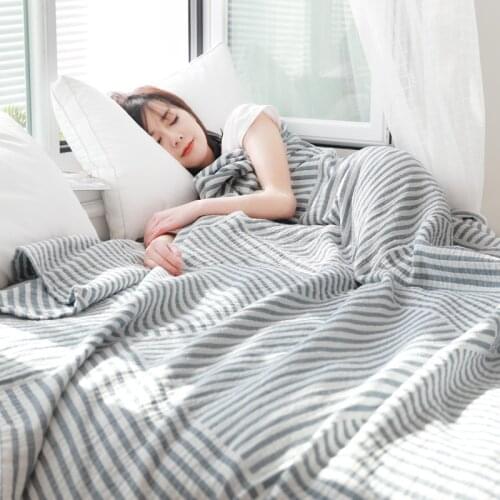 Pure Cotton Gauze Muslin Throw Nap Blanket for Summer Bed Sofa Cover Blankets for Kids Adults Bedding Coverlet Soft Bedspread