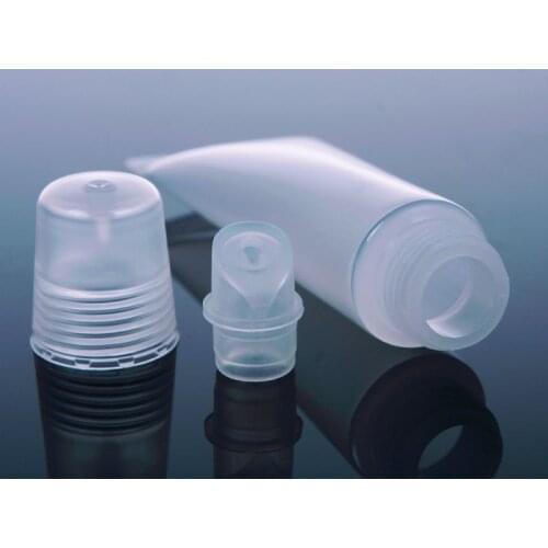 5Pcs/Set Travel Bag 10ml Empty Tubes Lip Gloss Balm Clear Cosmetic Containers Empty Portable Travel Tubes Squeeze Cosmetic Tools