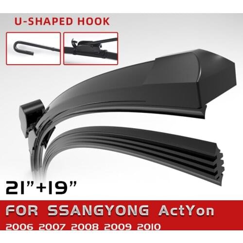 CELANOVA Double Sided Rubber Windscreen Wiper Front Wiper Blades For SSANGYONG ActYon 2006-2010 21"+19"