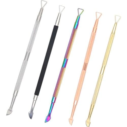 Nail Remover Gel Polish Remover Culticle Pusher Stainless Steel Stick Rod Cleaner Nail UV Gel Lak Remover Dead Skin Dual-ended