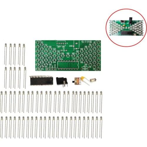 5V Electronic Hourglass DIY Kit Funny Electric Production Kits Precise With LED Lamps Double Layer PCB Board 84*40mm