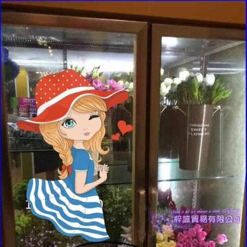 Clothing Store Sexy Lady Girls Glass Wall Sticker Decoration Clothing Store Decal Cloakroom Showcase Decor Clothing Shop Decal