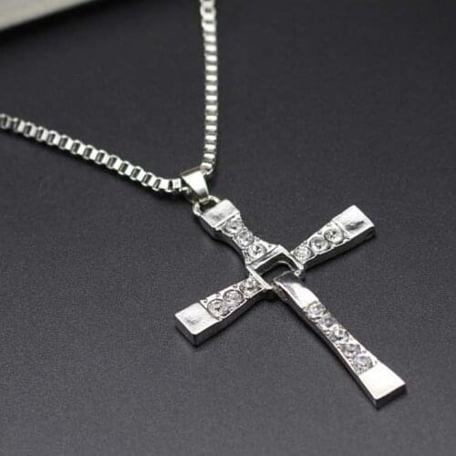 Fashion Necklaces For Women 2016 Statement Crystal Cross Men Necklaces & Pendants Silver Plated Maxi Colar Bijoux Femme Choker