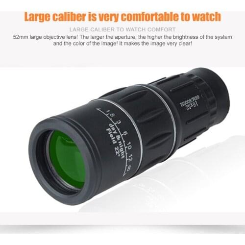 Newly 16X52 Magnify Optical HD Lens Monocular Telescope with Tripod and Clip for Universal Phone