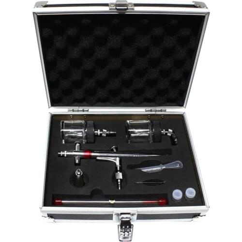Airbrush Performance Pro Set with 3 Nozzle Sets (0.2, 0.3 & 0.5mm Needles, Fluid