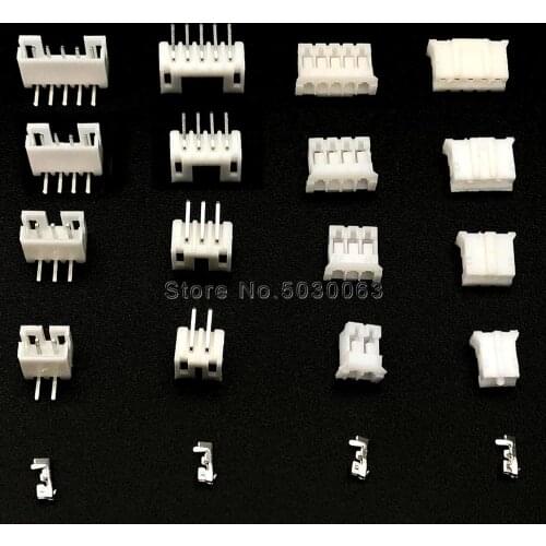 Sets PH2.0 Right Angle 2/3/4/5/6/7-16p PH-AW 2.0mm pitch Terminal Kit/Housing/Pin Header 90° bending needle JST Wire Connectors