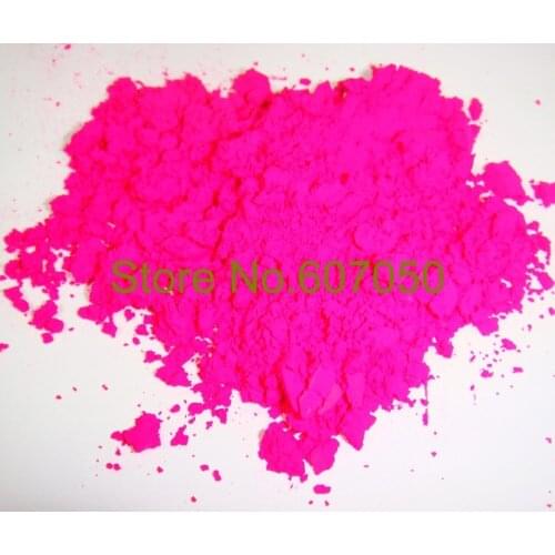50gram x NEON Rose Color Fluorescent Pigment Powder for Nail Polish&Painting&Printing