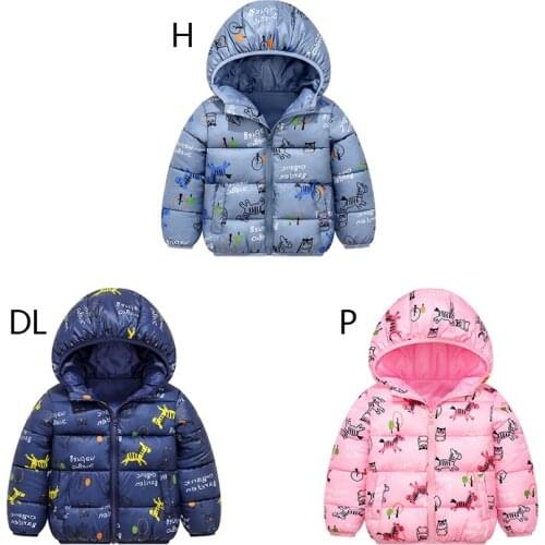 New Jacket Coat Baby Girls Boys Parka Kids Jacket Hood Winter Warm Children Jacket Spring Fall Toddler Outerwear 1-7 Year