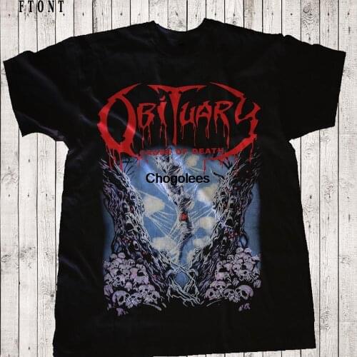 OBITUARYCause Of Death Heavy metal Death metal band Black T_shirt SIZESS to 7XL