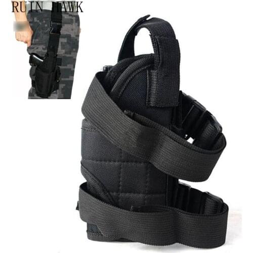 Airsoft Tactical Gear Gun Accessories Universal Drop Leg Holster Hunting Pistol Nylon Pouch For Glock 17 Beretta Sig Sauer Case