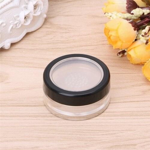 10g Plastic Loose Powder Jar Powder Puff Boxes Empty Cosmetic Container Travel