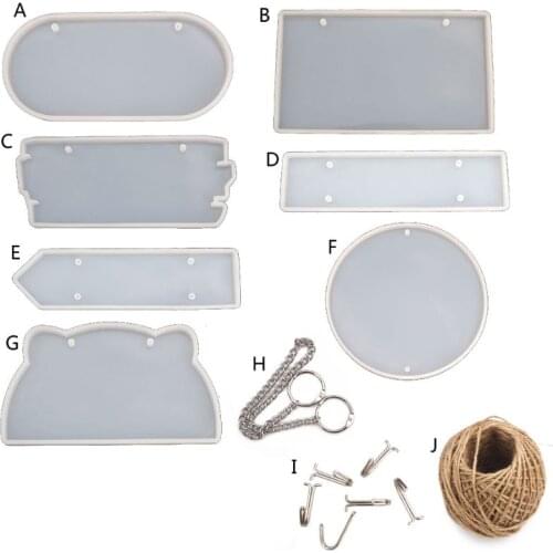 Clear Silicone Indicator Signs Card Epoxy Resin Mold DIY Door Plate Resin Mold 85LB