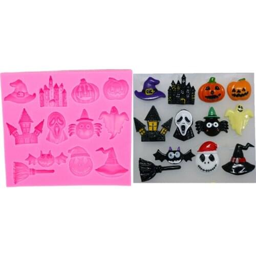 Promotion New Christmas Halloween Turn Sugar Mold Chocolate Cake Dessert Decorative Diy Pastry Baking Tool Jelly Pudding