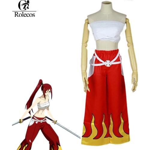 Rolecos Anime Fairy Tail Cosplay Costume Erza Scarlet Cosplay Costume Brand JapaneseUnisex Halloween Costume