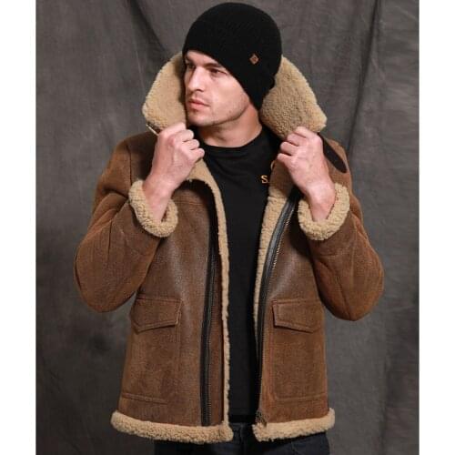 SANI Brown Short Slim Fur Coat Real Sheepskin Fur Shearling Casual Genuine Leather Fur Outwear Thicken Warm Winter Fur