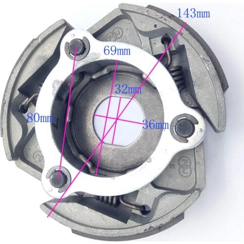 143mm Clutch for Linhai 260cc 300cc MAJESTY 250CC 260CC 300CC YP250 JL250 LH300 Buyang D300 Feishen Gsmoon ATV Quad Buggy