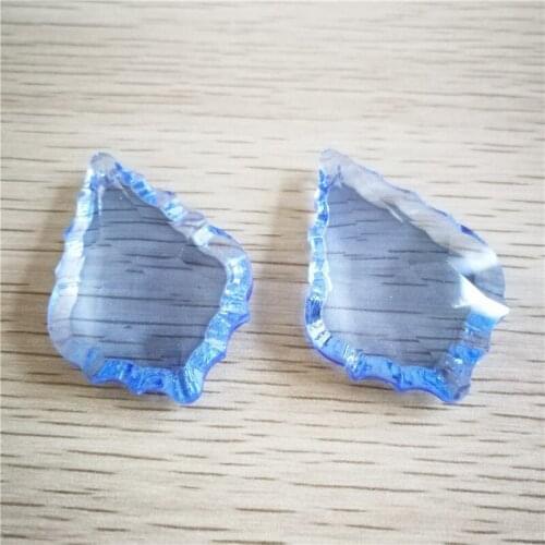 50mm Glass Chandelier Pendants Maple Leaf Shape Prism Parts Beads Curtain Home Wedding Party Hanging Ornaments