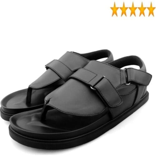 Rome Leather High Quality Men Summer New Soft Sole Leisure Shoes Breathable Outdoor Platform Sandals Beach Sandalias