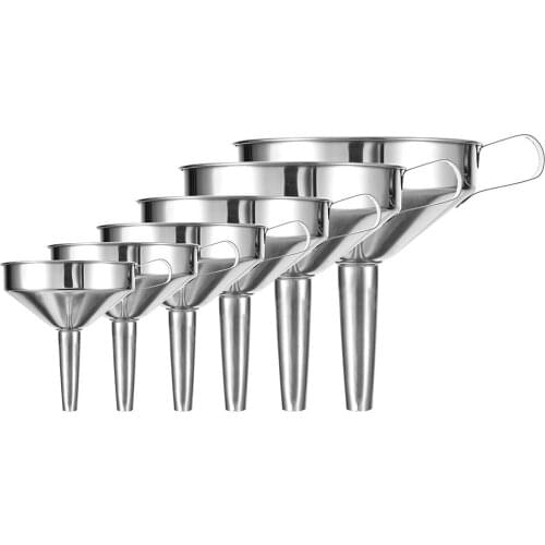 Stainless Steel Funnel Large Kitchen Funnel Metal Cook Oil Funnel Detachable Filter Funnel Strainer Kichen Kichen Accessories
