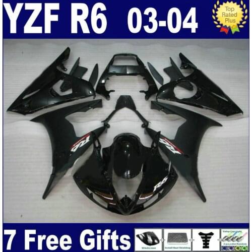Top quality fairing kits For Yamaha R6s 03 04 05 matt black plastics 2003 2004 2005 YZF R6 R bodywork aftermarket fairings par
