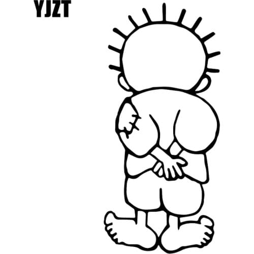 YJZT 8.3X17.9CM Handala Hanzala Personality Car Sticker Bumper Decoration Decals C25-1078