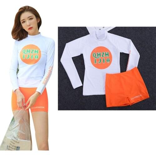 Womens UPF 50+ Rash Guard Long Sleeve Shirt with Shorts, Water Beach Surf Swim Yoga Running Suits, UV/Sun Protection Swimsuit