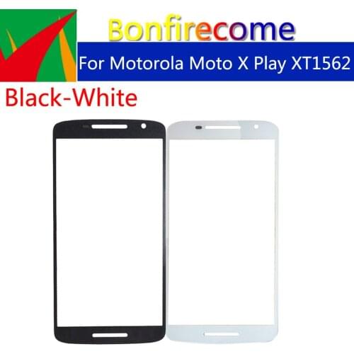10pcs\lot Touchscreen For Motorola Moto X Play XT1562 Touch Screen Front Panel Glass Lens LCD Outer Glass 5.5"