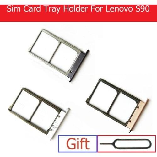 100% Genuine Sim Card Tray Holder for Lenovo S90 S90T S90U S90E Sim Card Slot Tray Holder Adapter gray color Replacement Repair