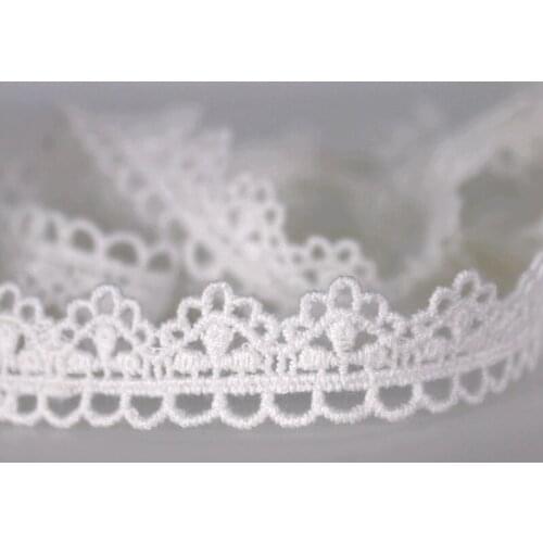 15Yards / Lot Width 1.6cm White Color Lace Trim Cotton Crochet Cotton Lace DIY Lace Fabric Clothing Craft