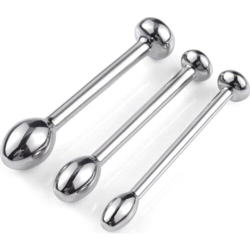 3pcs/Set Smooth Stainless Steel Penis Plug Urethral Dilators Penis Sounding Stimulation Erotic Toys Adult Sex Toys For Man