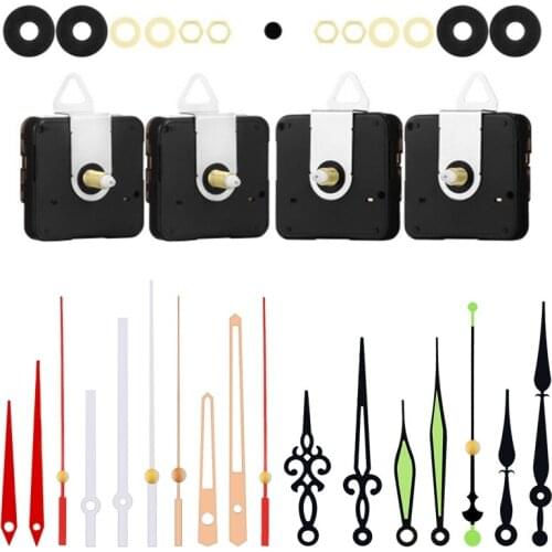 4PCS Wall Quartz Clock Movement Mechanism DIY Clock Mechanism Sets for Repair Parts Replacement Tool Kits