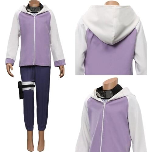 Anime -Hinata Hyuga Cosplay Costume Kids Children Outfits Halloween Carnival Costume