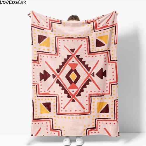 Bohemia Pink Boho Big Throw Blanket Bed Cover Bedspread Couch Chair Sofa Decoration Tapestry Living Room Beach Picnic Sheet