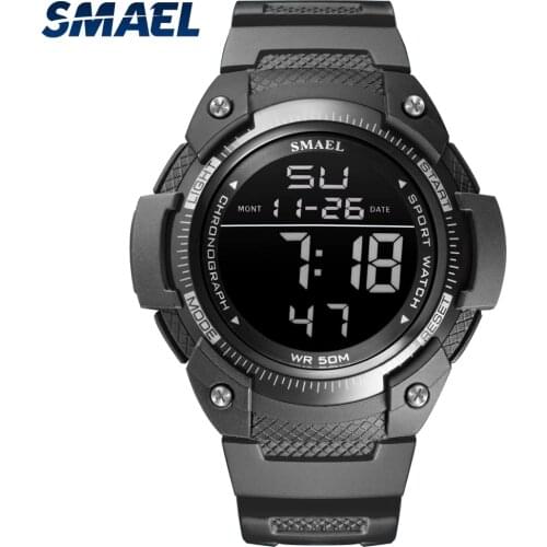 Men Watches Digital SMAEL Watch Waterproof LED Clock Alarm reloj hombre Stopwatch Black Wristwatch 1335 Sport Watches Digital