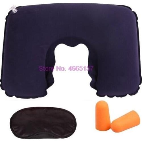 By dhl or ems 200pcs Wholesale New Practical Beautiful Travel Inflatable Neck Travel tool Pillow Head Rest Cushion