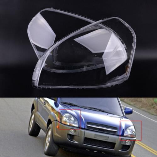 CITALL Polycarbonate 1 Pair Left and Right Clear Headlight Headlamp Lens Lenses Cover Fit for Hyundai Tucson 2005-2007 2008 2009