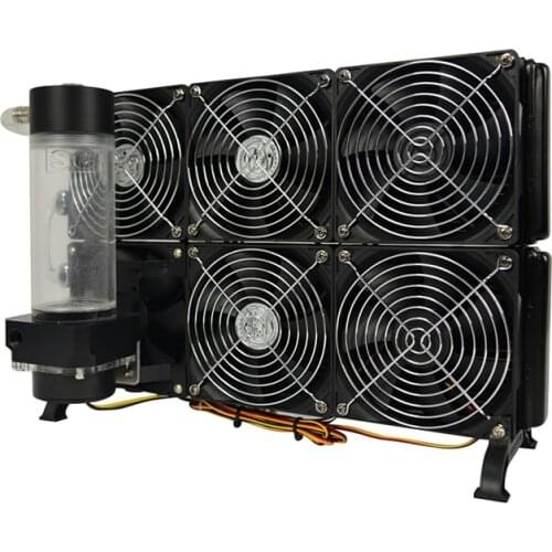 Double Row 360 Water Cooler Radiator Fan Water Pump External Radiator Set Computer Water Cooling Diy