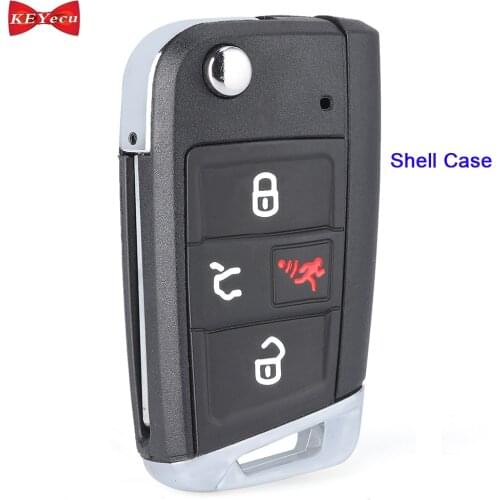 KEYECU for Volkswagen Atlas Golf GTI Tiguan Jetta Remote Shell Case NBGFS12P01 NBGFS12A01 5G0959752BD 5G0959752BE 5G6959752AC