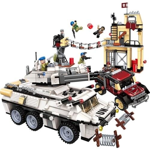 930PCS Enlightenment Assembled Building Blocks 3209 Thunder Assault Boy Military Small Particle Toy Gift