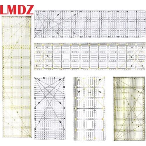 LMDZ Multisize Acrylic Patchwork Ruler Transparent Drawing Ruler Office School Sewing Measuring Supplies Tailor Tools