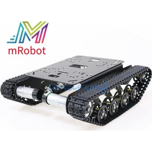 TS100 Intelligent Absorber Metal RC Robot Tank Chassis Kit with Track, DC Motor, Tracked Mobile Platform for Arduino Uno r3