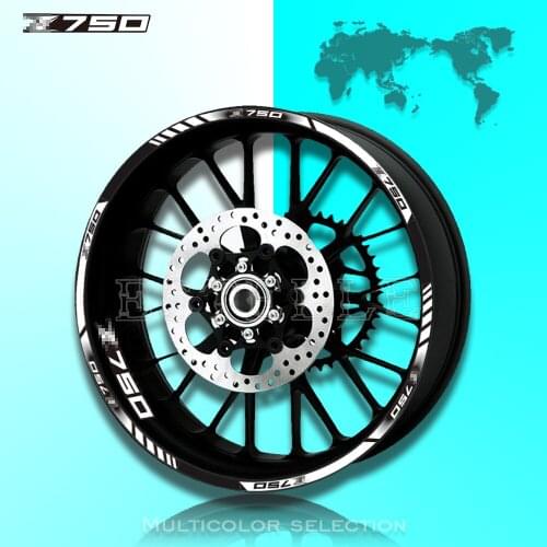 Motorcycle sticker wheel tire decal Inner outer Rim reflective logo decorative decal kit set for KAWASAKI Z750 z 750