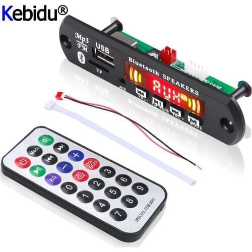 MP3 Player Handsfree Car MP3 Module Colorful Display V5.0 Bluetooth Decoder Board Recording 3.5MM AUX FM Radio Audio USB TF