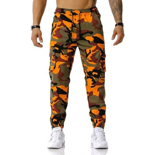 2021 Spring Camouflage Cargo Pants Men Multi Pocket Cotton Military Camo Pants Army Track Trousers Male Streetwear Overalls