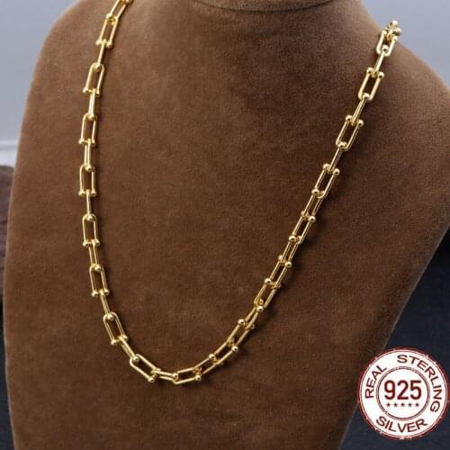 Real 925 Sterling Silver mens and womens necklace retro thick chain personalized popular Necklace 2020 new Thai silver Jewelry