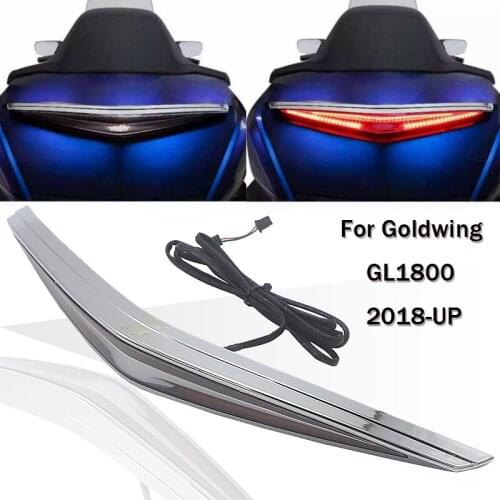 NEW Motorcycle ABS Trunk Spoiler LED Red Rear Brake Light Turn Signal For Honda Goldwing GL1800 2018-2021 2020 2019