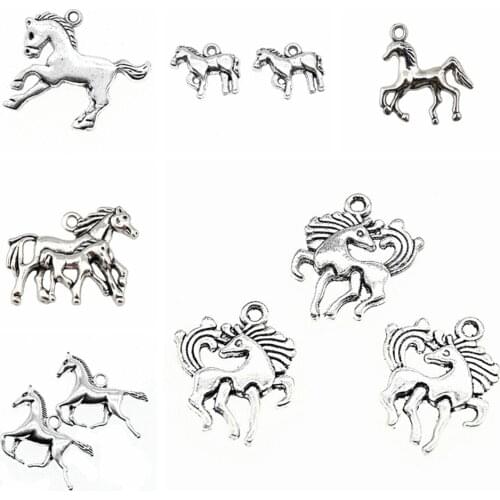 Wecharms bulk charms for jewelry making kit pendant diy jewelry accessories Steed Horse Charms