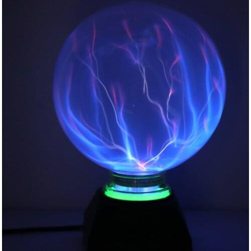 6/8Inch Plasma Ball Electrostatic Sphere Light Crystal Lamp Ball Desktop Globe Laptop Lightning Light Lamp Christmas Party