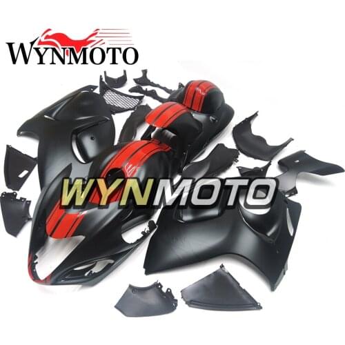 Complete Fairing Kit For Suzuki GSXR1300 Hayabusa Year 08 - 15 ABS Plastic Injection Matte Black Red Motorcycle Hulls